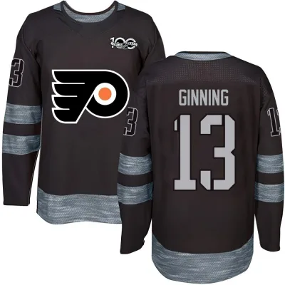 Men's Adam Ginning Philadelphia Flyers 1917-2017 100th Anniversary Jersey - Black Authentic