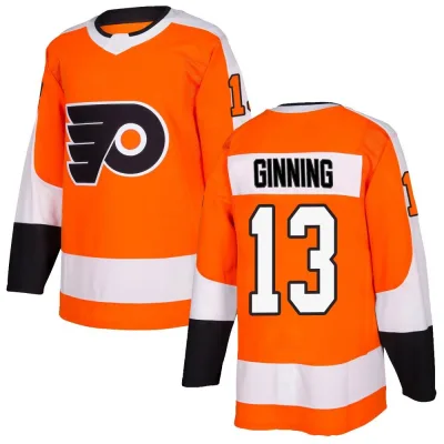 Men's Adam Ginning Philadelphia Flyers Home Jersey - Orange Authentic