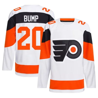 Men's Alex Bump Philadelphia Flyers 2024 Stadium Series Primegreen Jersey - White Authentic