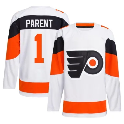 Men's Bernie Parent Philadelphia Flyers 2024 Stadium Series Primegreen Jersey - White Authentic