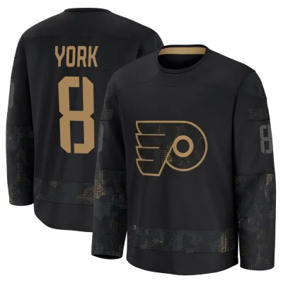 Men's Cam York Philadelphia Flyers 2024 Military Appreciation Practice Jersey - Black Premium