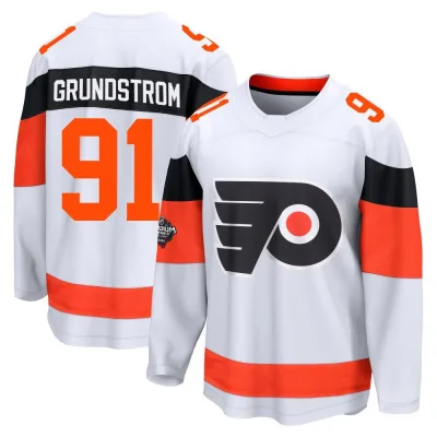Men's Carl Grundstrom Philadelphia Flyers 2024 Stadium Series Jersey - White Breakaway