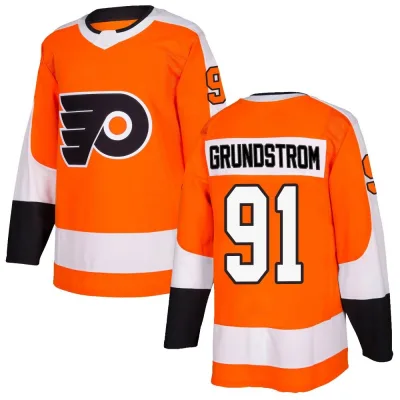 Men's Carl Grundstrom Philadelphia Flyers Home Jersey - Orange Authentic