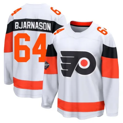 Men's Carson Bjarnason Philadelphia Flyers 2024 Stadium Series Jersey - White Breakaway