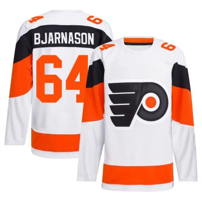 Men's Carson Bjarnason Philadelphia Flyers 2024 Stadium Series Primegreen Jersey - White Authentic