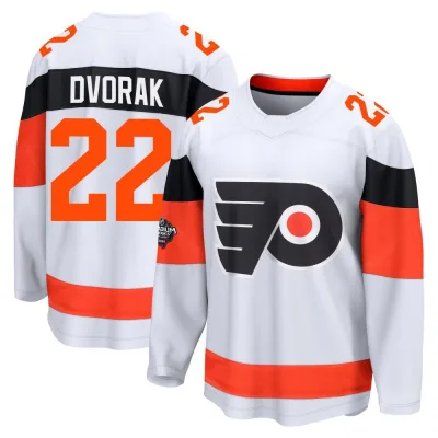 Men's Christian Dvorak Philadelphia Flyers 2024 Stadium Series Jersey - White Breakaway
