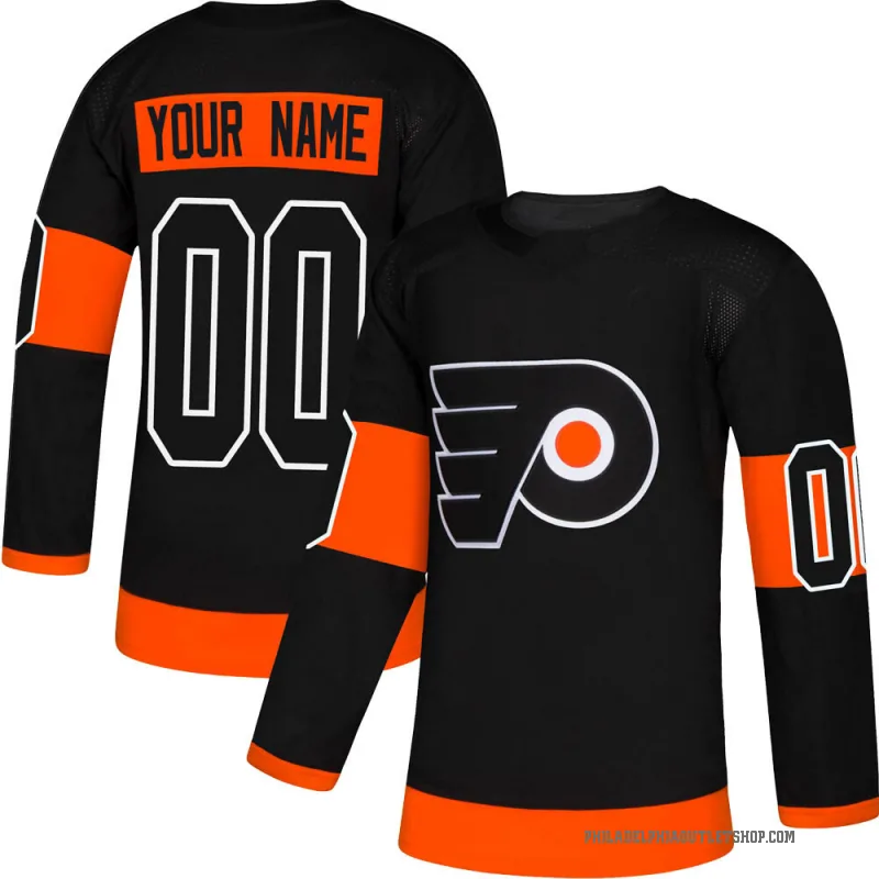 Men's Custom Philadelphia Flyers Alternate Jersey - Black Authentic