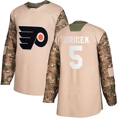 Men's David Jiricek Philadelphia Flyers Veterans Day Practice Jersey - Camo Authentic