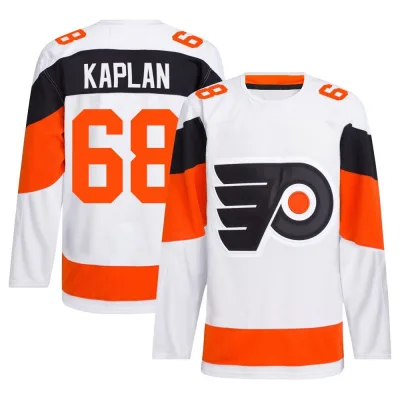Men's Devin Kaplan Philadelphia Flyers 2024 Stadium Series Primegreen Jersey - White Authentic