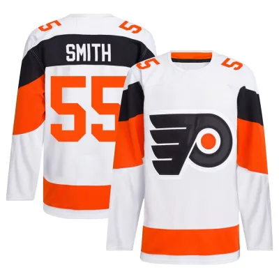 Men's Givani Smith Philadelphia Flyers 2024 Stadium Series Primegreen Jersey - White Authentic