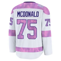 Men's Hunter McDonald Philadelphia Flyers 2024 Hockey Fights Cancer Practice Jersey - White Premium