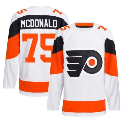 Men's Hunter McDonald Philadelphia Flyers 2024 Stadium Series Primegreen Jersey - White Authentic