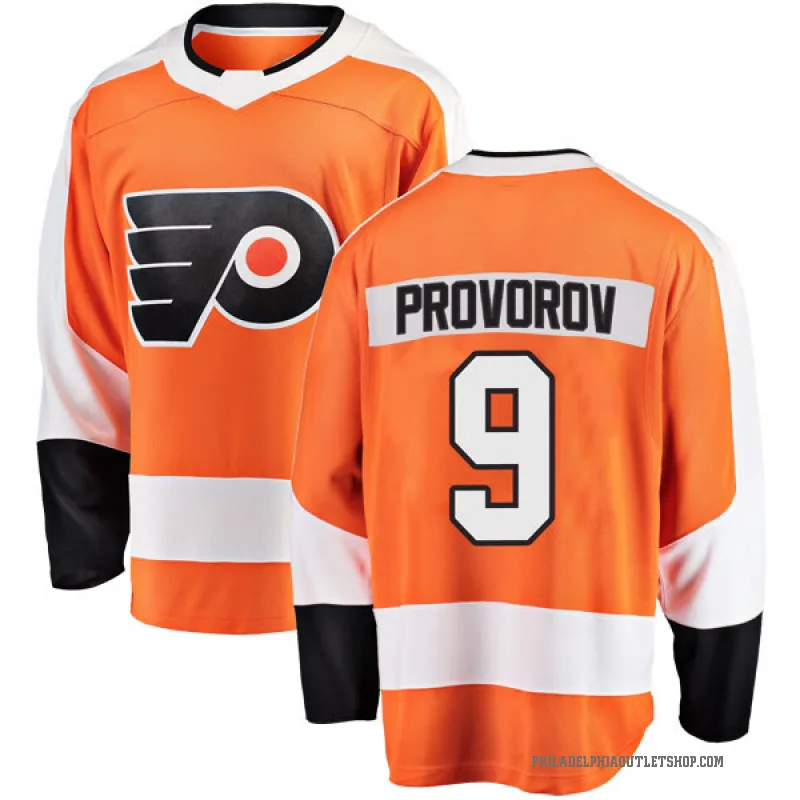 Philadelphia Flyers Ivan Provorov #9 Sewn Ice Hockey Jersey White 