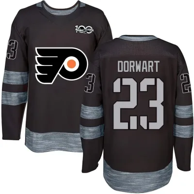 Men's Karsen Dorwart Philadelphia Flyers 1917-2017 100th Anniversary Jersey - Black Authentic