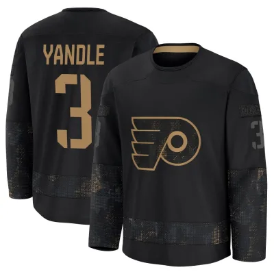 Men's Keith Yandle Philadelphia Flyers 2024 Military Appreciation Practice Jersey - Black Premium