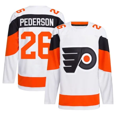 Men's Lane Pederson Philadelphia Flyers 2024 Stadium Series Primegreen Jersey - White Authentic