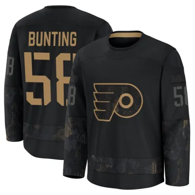 Men's Michael Bunting Philadelphia Flyers 2024 Military Appreciation Practice Jersey - Black Premium
