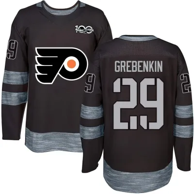 Men's Nikita Grebenkin Philadelphia Flyers 1917-2017 100th Anniversary Jersey - Black Authentic