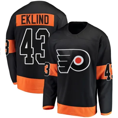Men's Oscar Eklind Philadelphia Flyers Alternate Jersey - Black Breakaway
