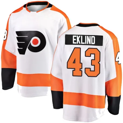 Men's Oscar Eklind Philadelphia Flyers Away Jersey - White Breakaway