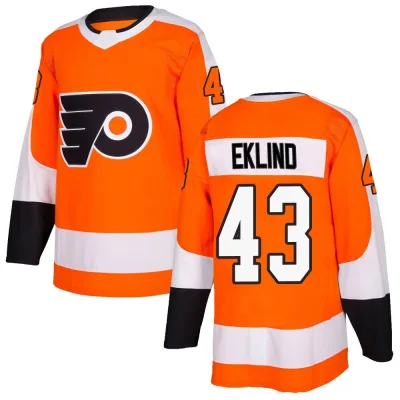 Men's Oscar Eklind Philadelphia Flyers Home Jersey - Orange Authentic