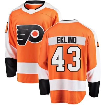 Men's Oscar Eklind Philadelphia Flyers Home Jersey - Orange Breakaway