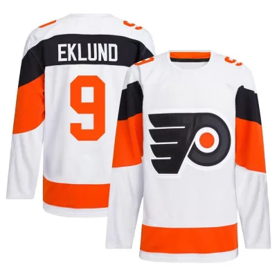 Men's Pelle Eklund Philadelphia Flyers 2024 Stadium Series Primegreen Jersey - White Authentic