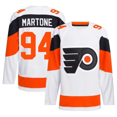 Men's Porter Martone Philadelphia Flyers 2024 Stadium Series Primegreen Jersey - White Authentic