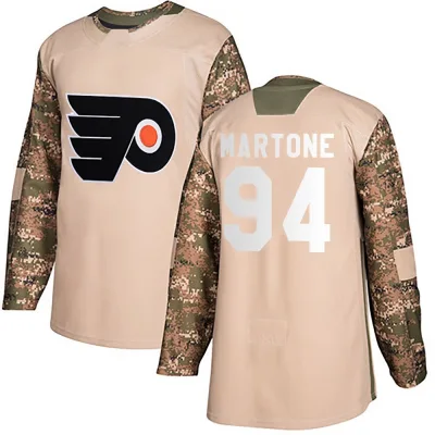 Men's Porter Martone Philadelphia Flyers Veterans Day Practice Jersey - Camo Authentic
