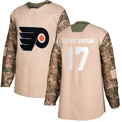 Men's Rod Brind'Amour Philadelphia Flyers Veterans Day Practice Jersey - Camo Authentic