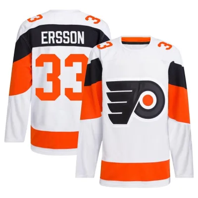 Men's Samuel Ersson Philadelphia Flyers 2024 Stadium Series Primegreen Jersey - White Authentic