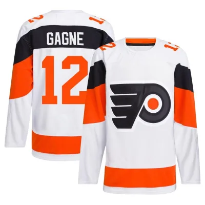 Men's Simon Gagne Philadelphia Flyers 2024 Stadium Series Primegreen Jersey - White Authentic
