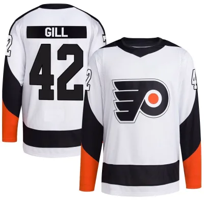 Men's Spencer Gill Philadelphia Flyers Reverse Retro 2.0 Jersey - White Authentic