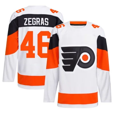 Men's Trevor Zegras Philadelphia Flyers 2024 Stadium Series Primegreen Jersey - White Authentic
