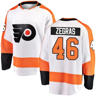 Men's Trevor Zegras Philadelphia Flyers Away Jersey - White Breakaway