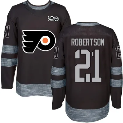 Men's Tucker Robertson Philadelphia Flyers 1917-2017 100th Anniversary Jersey - Black Authentic