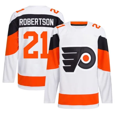 Men's Tucker Robertson Philadelphia Flyers 2024 Stadium Series Primegreen Jersey - White Authentic