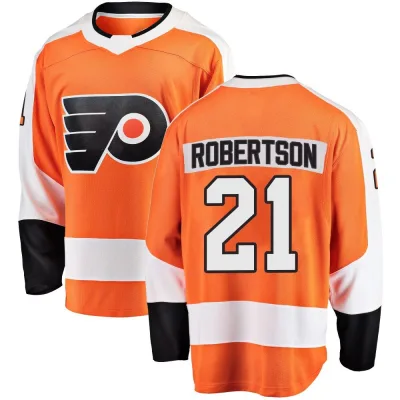 Men's Tucker Robertson Philadelphia Flyers Home Jersey - Orange Breakaway