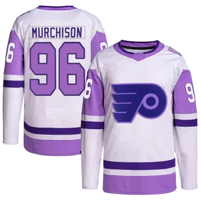 Men's Ty Murchison Philadelphia Flyers Hockey Fights Cancer Primegreen Jersey - White/Purple Authentic