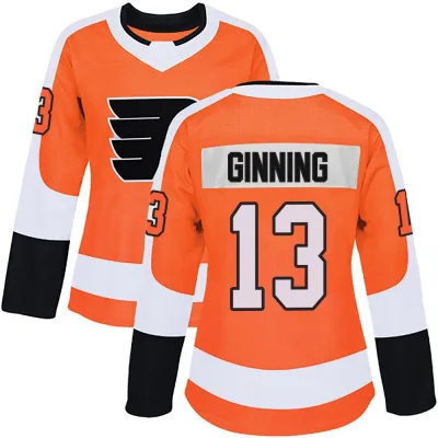 Women's Adam Ginning Philadelphia Flyers Home Jersey - Orange Authentic