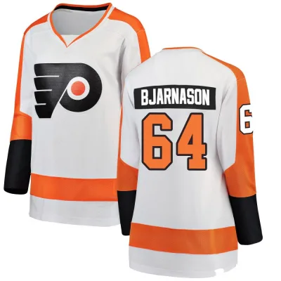 Women's Carson Bjarnason Philadelphia Flyers Away Jersey - White Breakaway