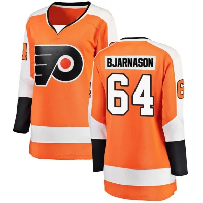 Women's Carson Bjarnason Philadelphia Flyers Home Jersey - Orange Breakaway