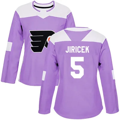 Women's David Jiricek Philadelphia Flyers Fights Cancer Practice Jersey - Purple Authentic
