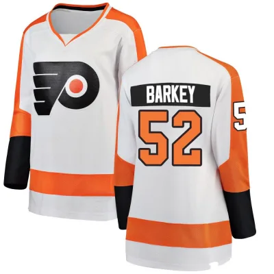 Women's Denver Barkey Philadelphia Flyers Away Jersey - White Breakaway