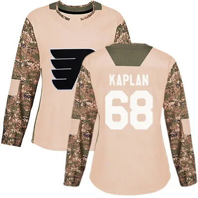 Women's Devin Kaplan Philadelphia Flyers Veterans Day Practice Jersey - Camo Authentic
