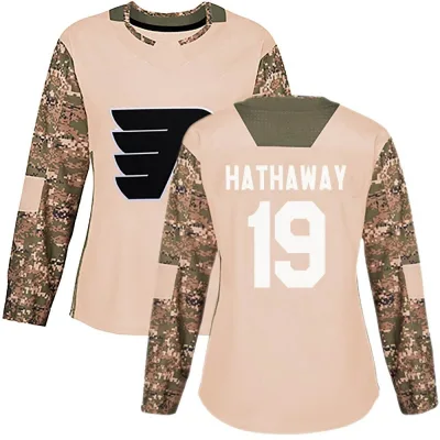 Women's Garnet Hathaway Philadelphia Flyers Veterans Day Practice Jersey - Camo Authentic