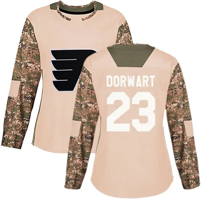 Women's Karsen Dorwart Philadelphia Flyers Veterans Day Practice Jersey - Camo Authentic