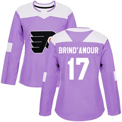 Women's Rod Brind'Amour Philadelphia Flyers Fights Cancer Practice Jersey - Purple Authentic