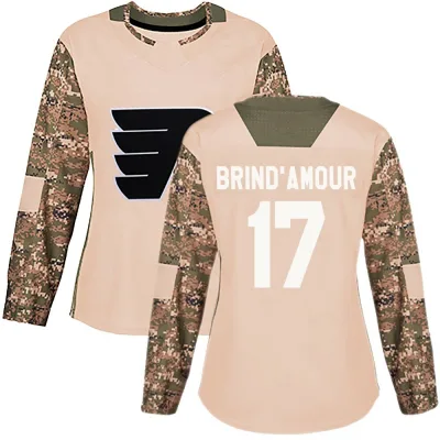Women's Rod Brind'Amour Philadelphia Flyers Veterans Day Practice Jersey - Camo Authentic