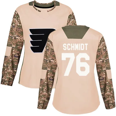 Women's Roman Schmidt Philadelphia Flyers Veterans Day Practice Jersey - Camo Authentic